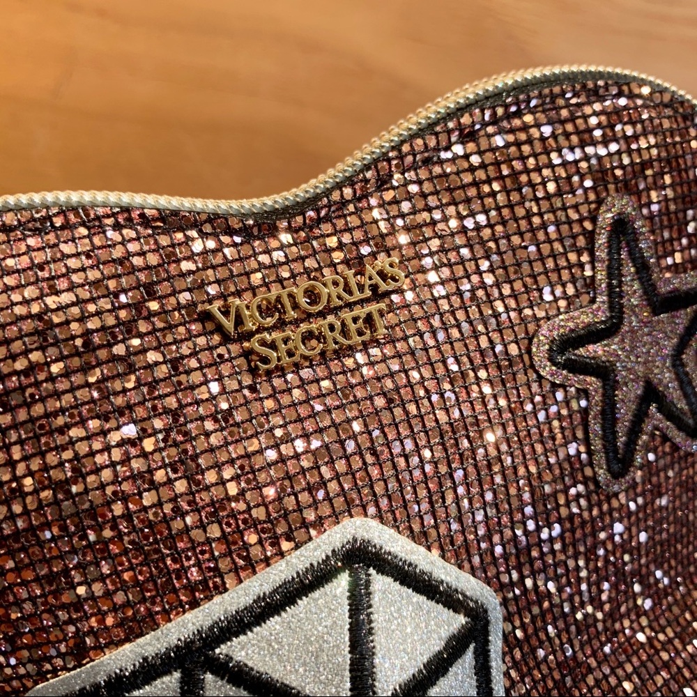 Victoria’s Secret Glitter Patchwork Cosmetics Bag - image 2